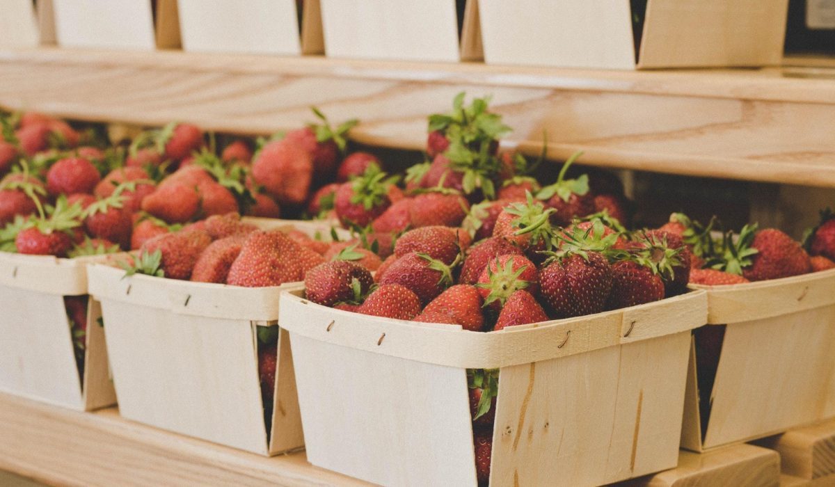 cartons of strawberries